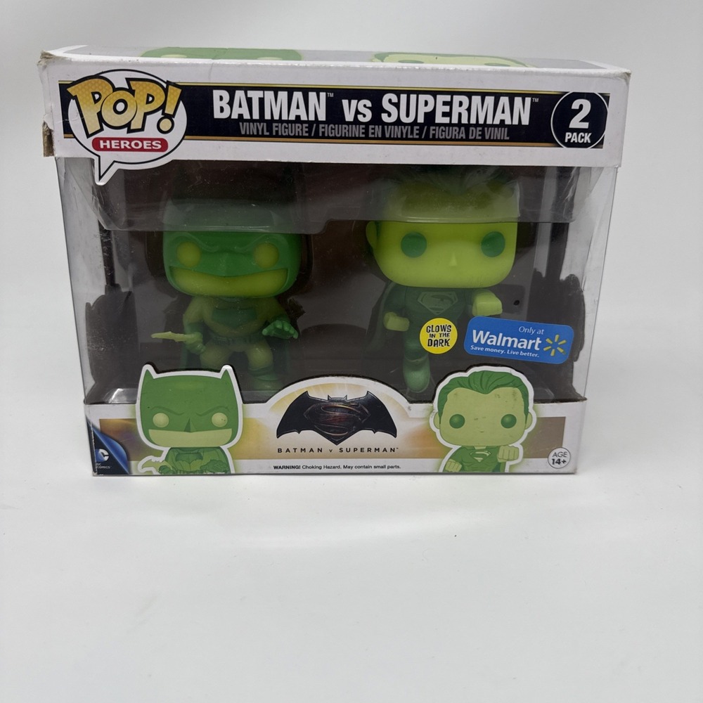 Funko POP! Heroes Batman vs Superman 2 Pack DC Comics DAMAGED BOX